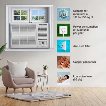 VOLTAS.5 Ton 3 Star, Inverter Window AC (Copper, 2-in-1 Adjustable Mode, 2023 Model,183V Vertis Pearl, White)