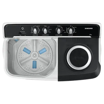 SAMSUNG 9 kg 5 Star Semi Automatic Washing Machine with Hexa Storm Pulsator (WT90C4260GG/TL, Light Grey)