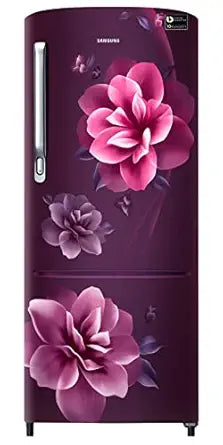 Samsung 223L 3 Star Inverter Direct-Cool Single Door Refrigerator Appliance (RR24C2723CR/NL,Camellia Purple)