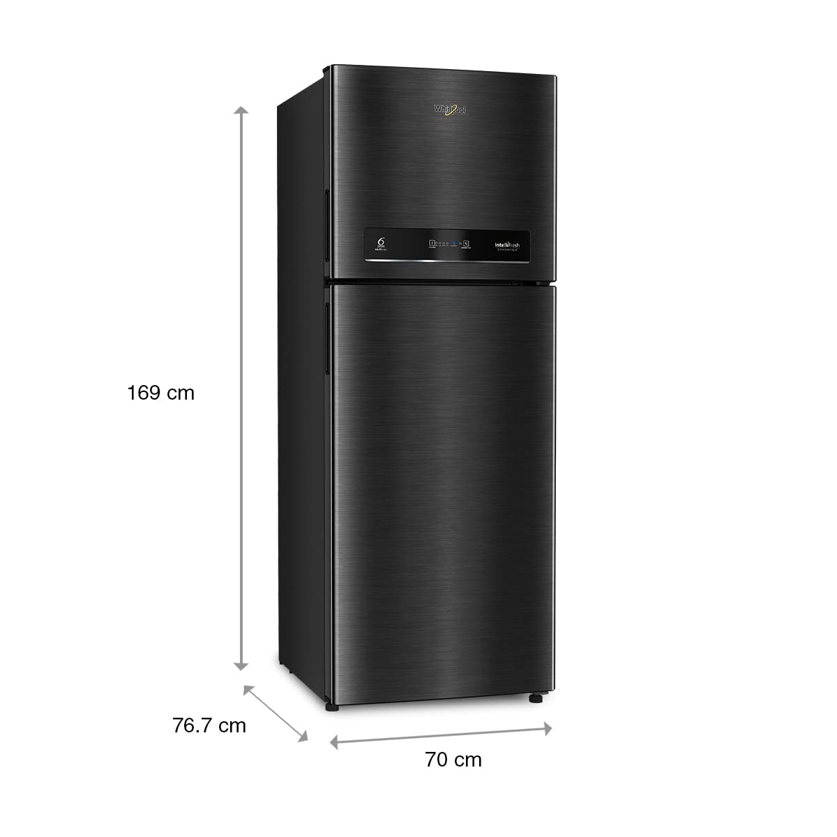 whiplpool Intellifresh 467L 2 Star Platina Convertible Frost Free Double-Door Refrigerator
