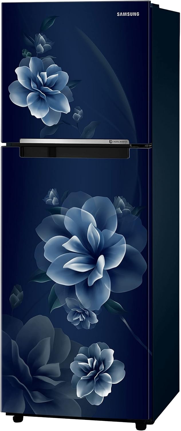 Samsung 236L 2 Star Digital Inverter Frost-Free Double Door Refrigerator Appliance (RT28C3022CU/NL,Camellia Blue