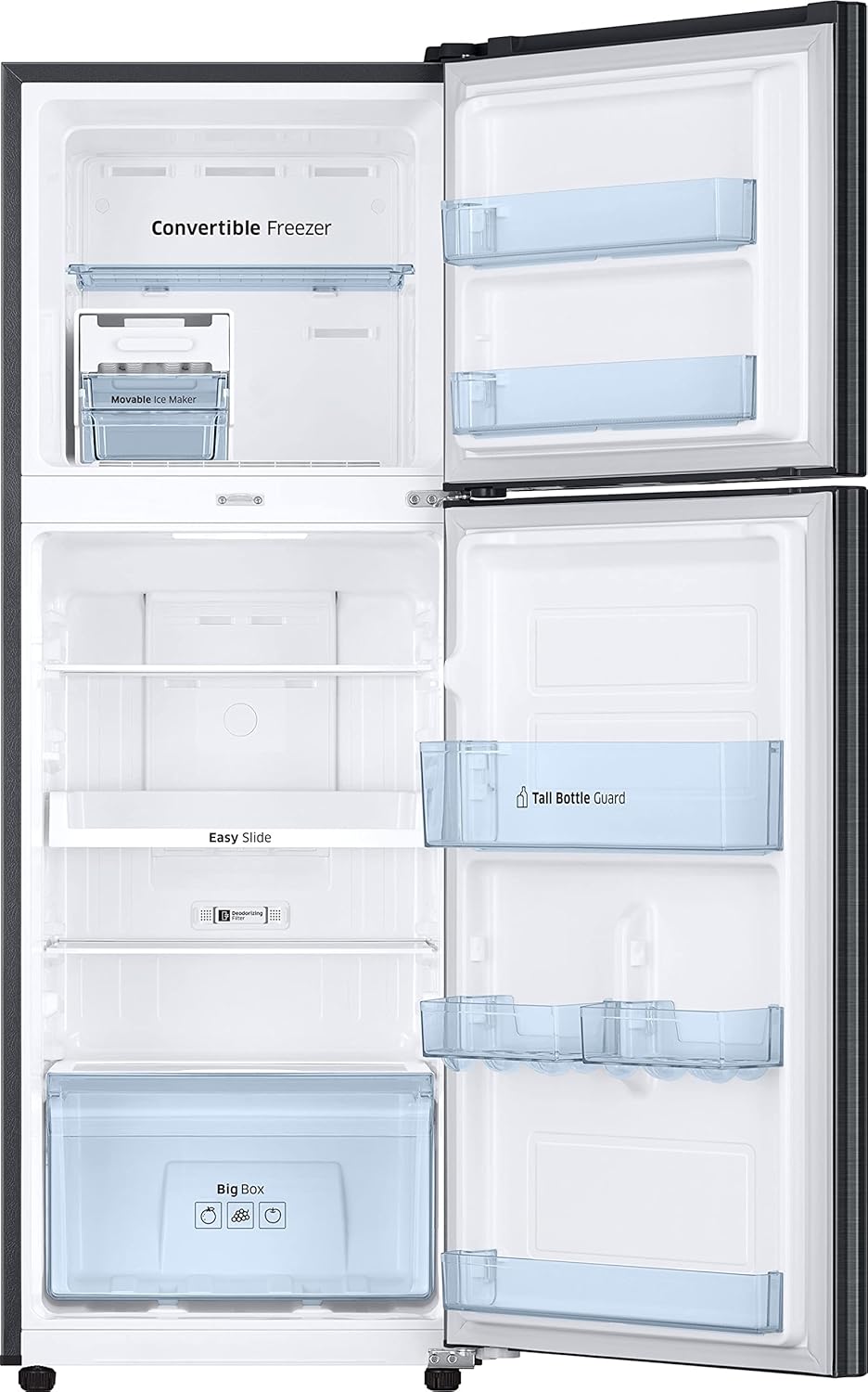 Samsung 236L 3 Star Convertible 3 In 1 Digital Inverter Frost-Free Double Door Refrigerator (RT28C3733BX/HL,Luxe Black)