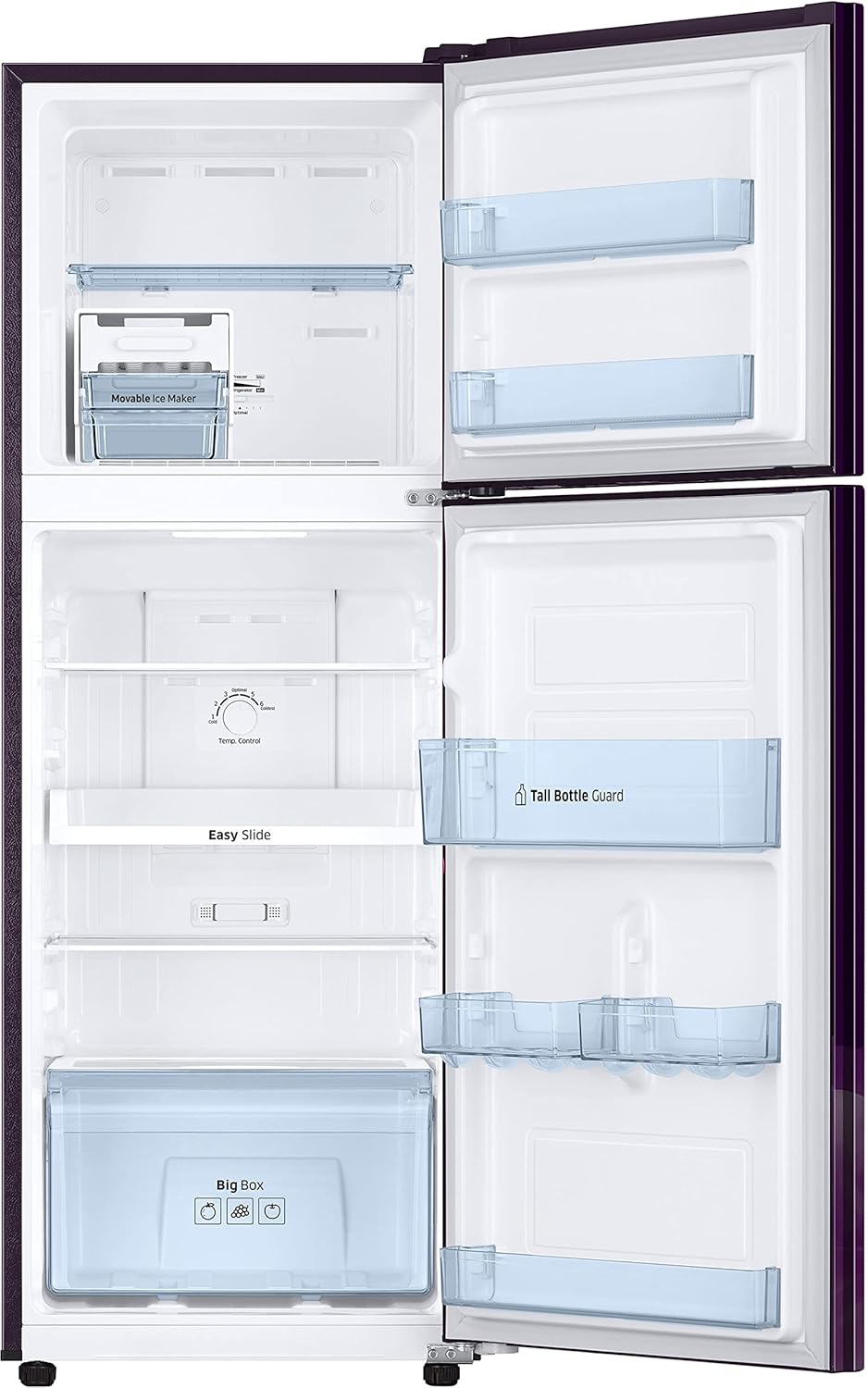 Samsung 236L 2 Star Digital Inverter Frost-Free Double Door Refrigerator Appliance (RT28C3022CR/NL,Camellia Purple