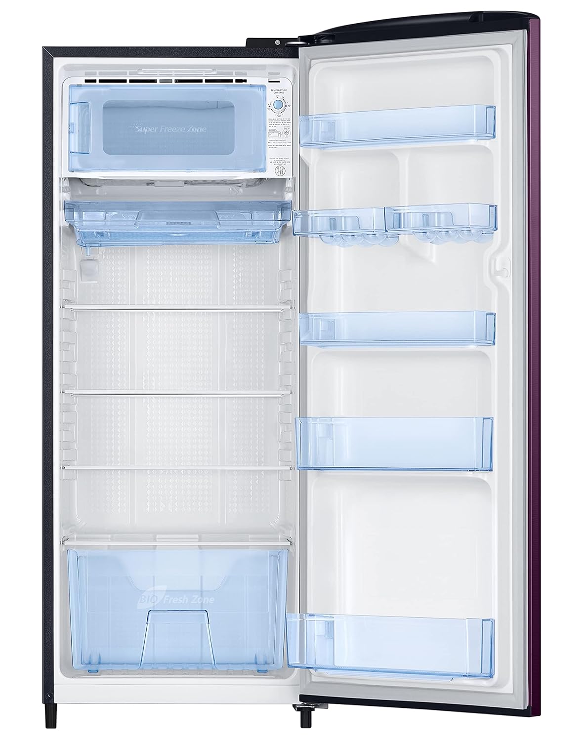 Samsung 223L 3 Star Inverter Direct-Cool Single Door Refrigerator Appliance (RR24C2723CR/NL,Camellia Purple)