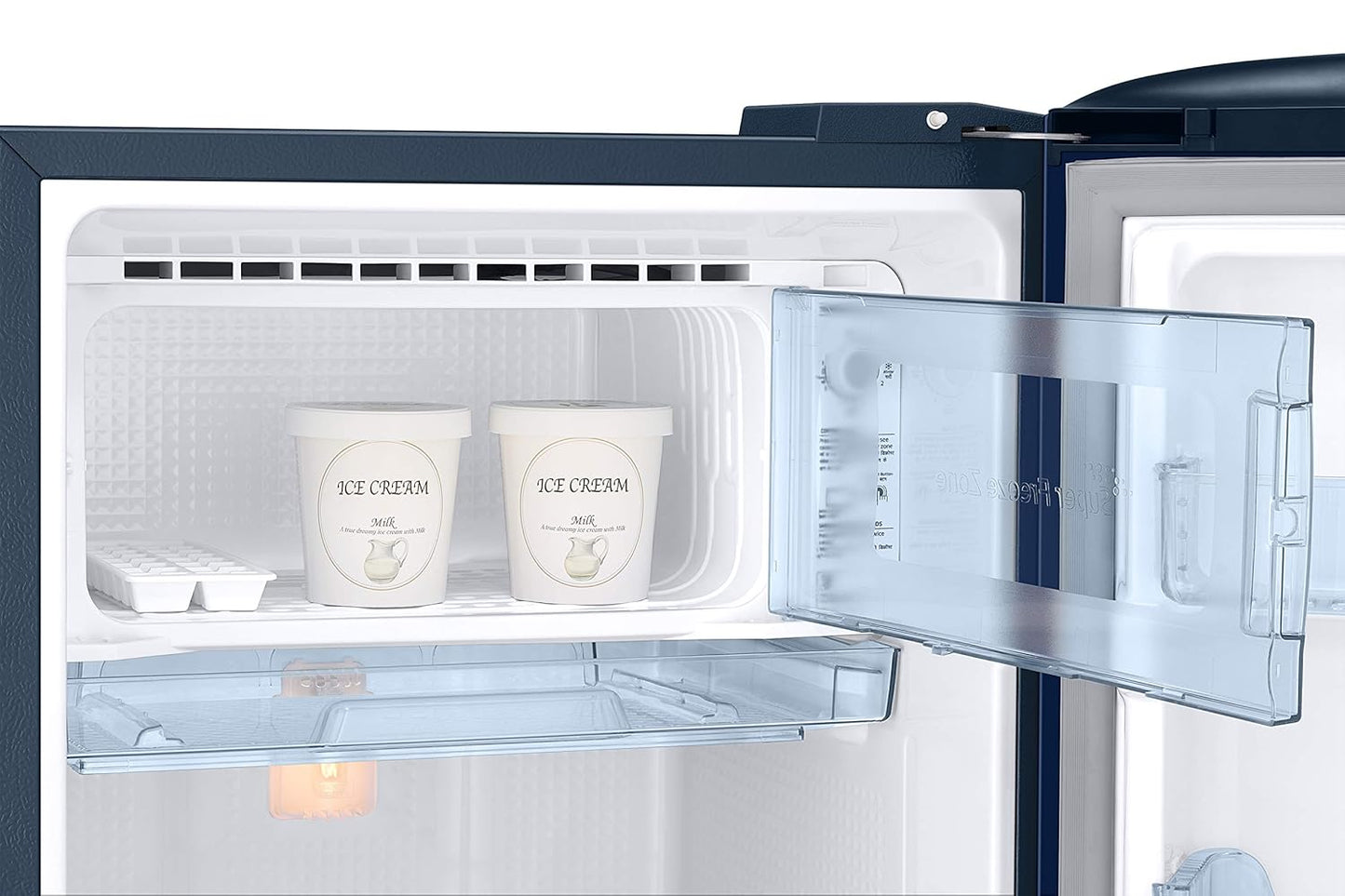 Samsung 183 L, 3 Star, Digital Inverter, Direct-Cool Single Door Refrigerator (RR20C1823CU/HL, Camellia Blue, Base Stand Drawer)