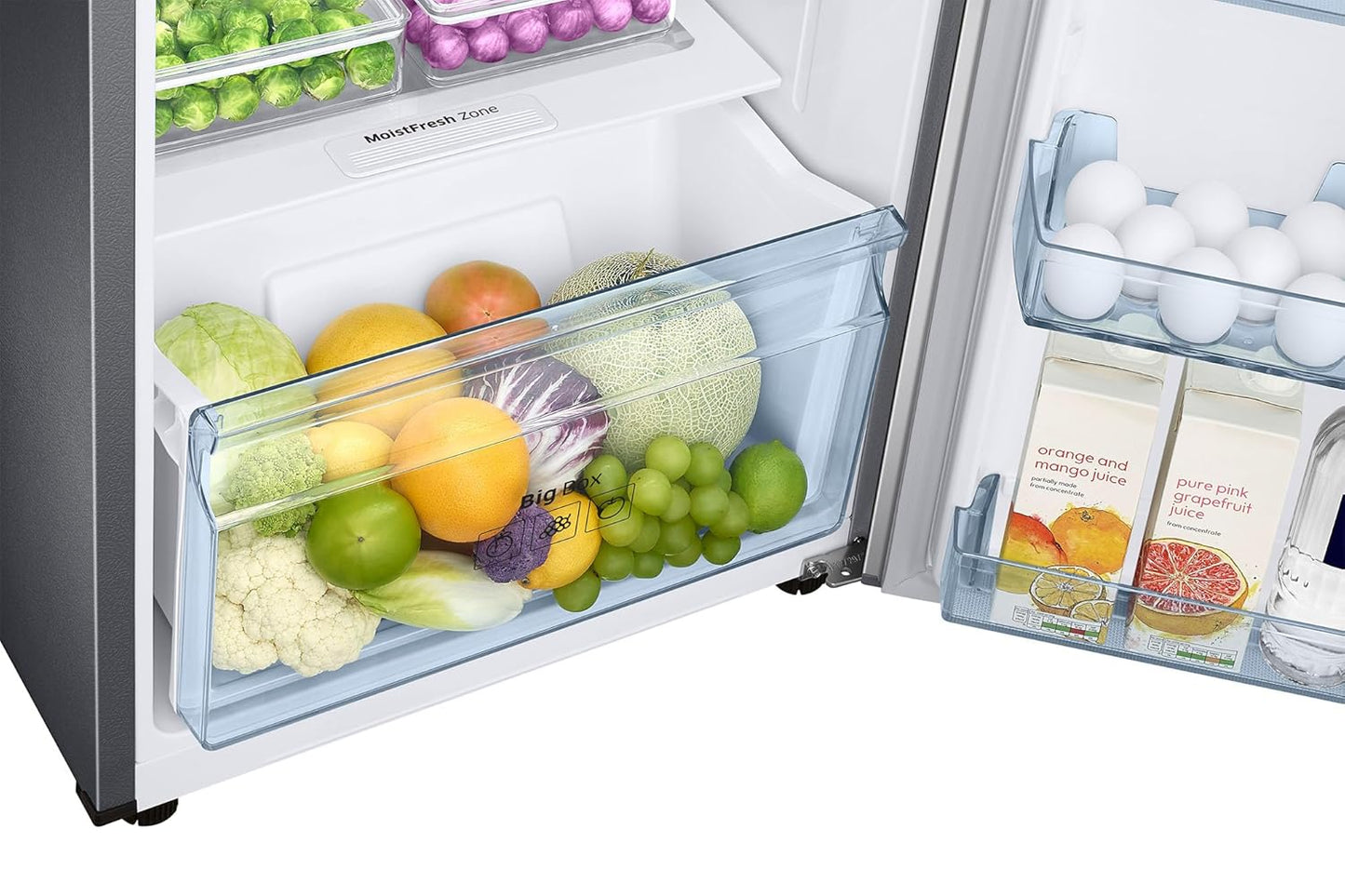 Samsung 236 L, 2 Star, Digital Inverter, Frost Free Double Door Refrigerator (RT28C3032GS/HL, Gray Silver)